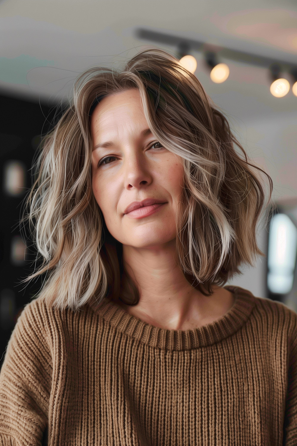 Shaggy long bob with texture