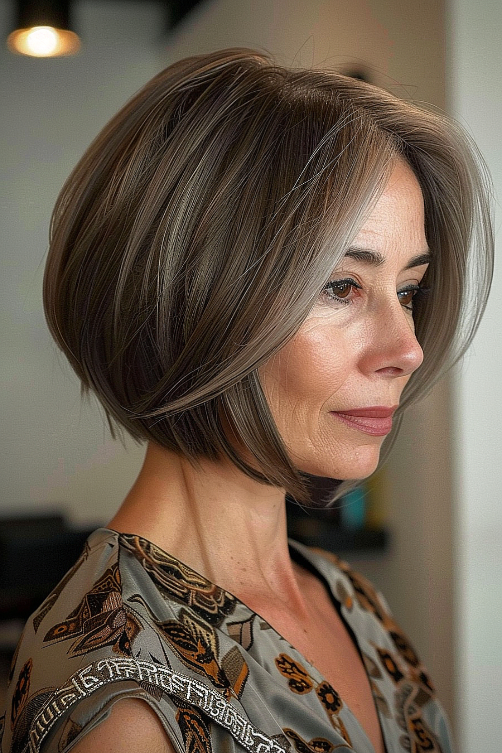 Short a-line bob with minimal layers