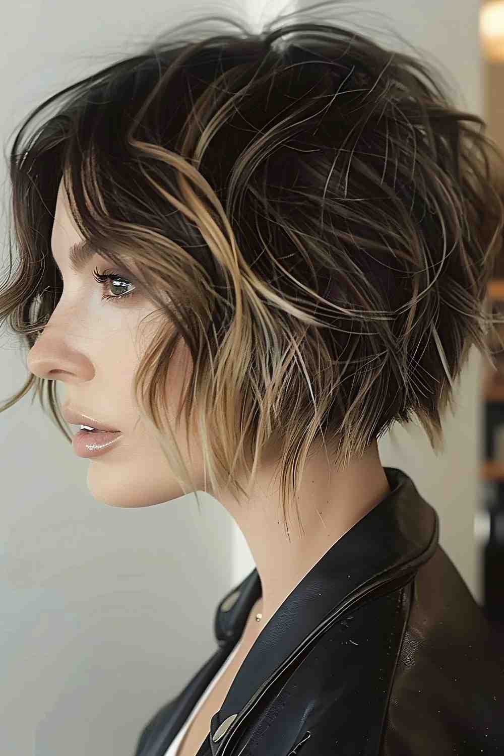 Short bob with edgy texture