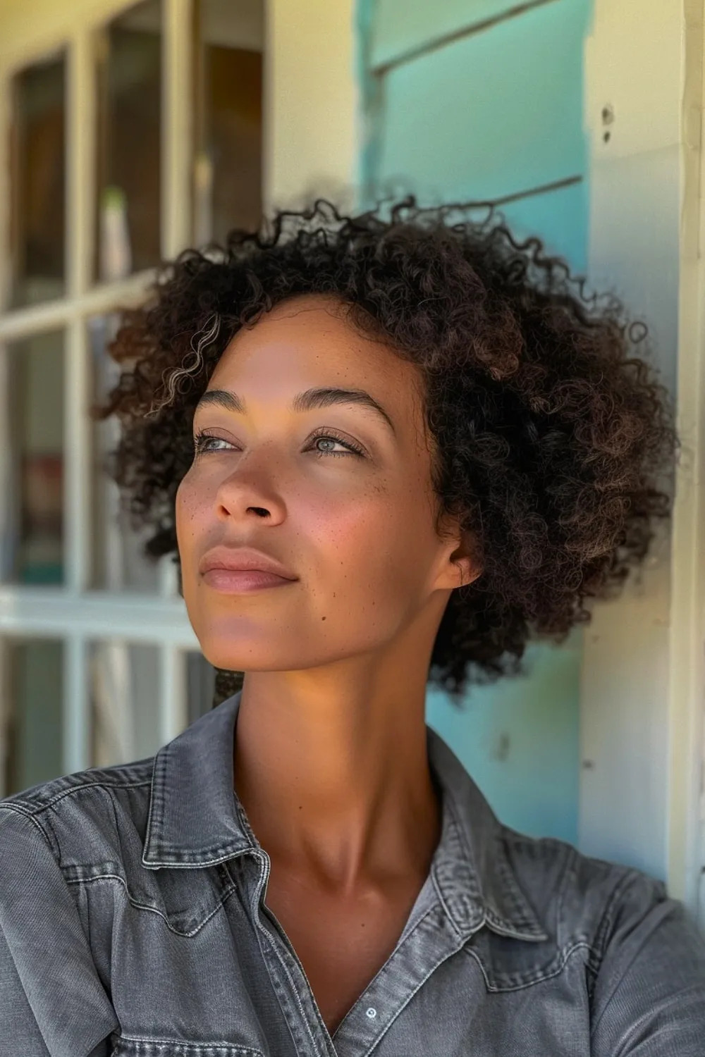 Short curly bob hairstyle