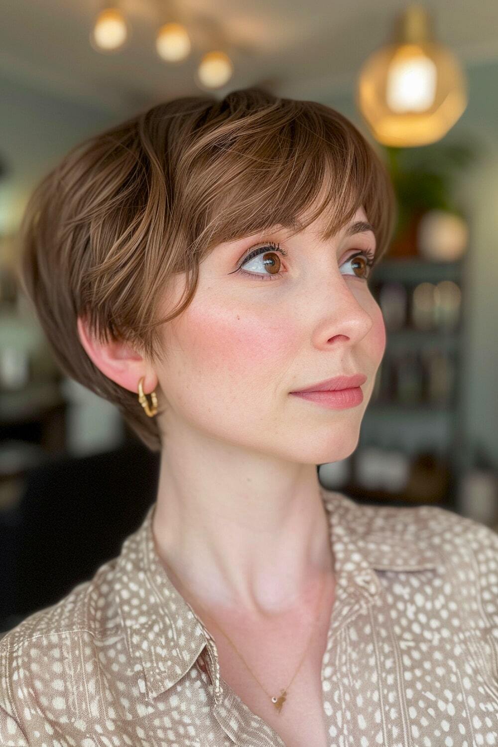 Ear-length bob with bangs