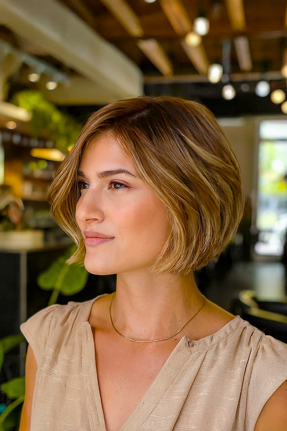 Short layered bob for fine hair