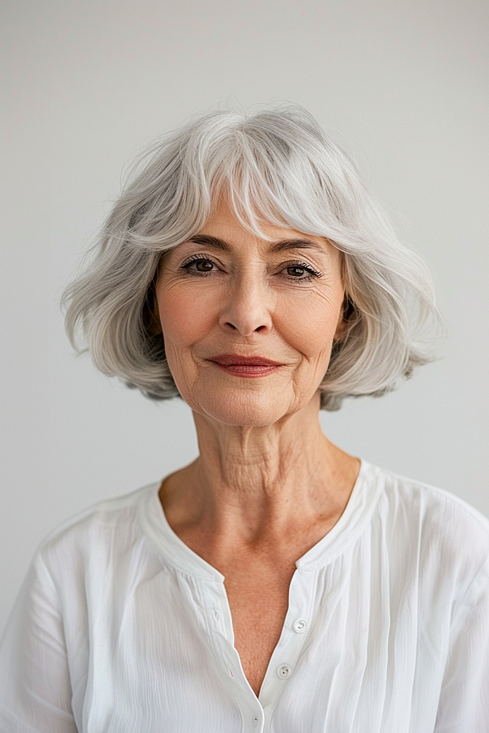 Short layered bob for women over 70