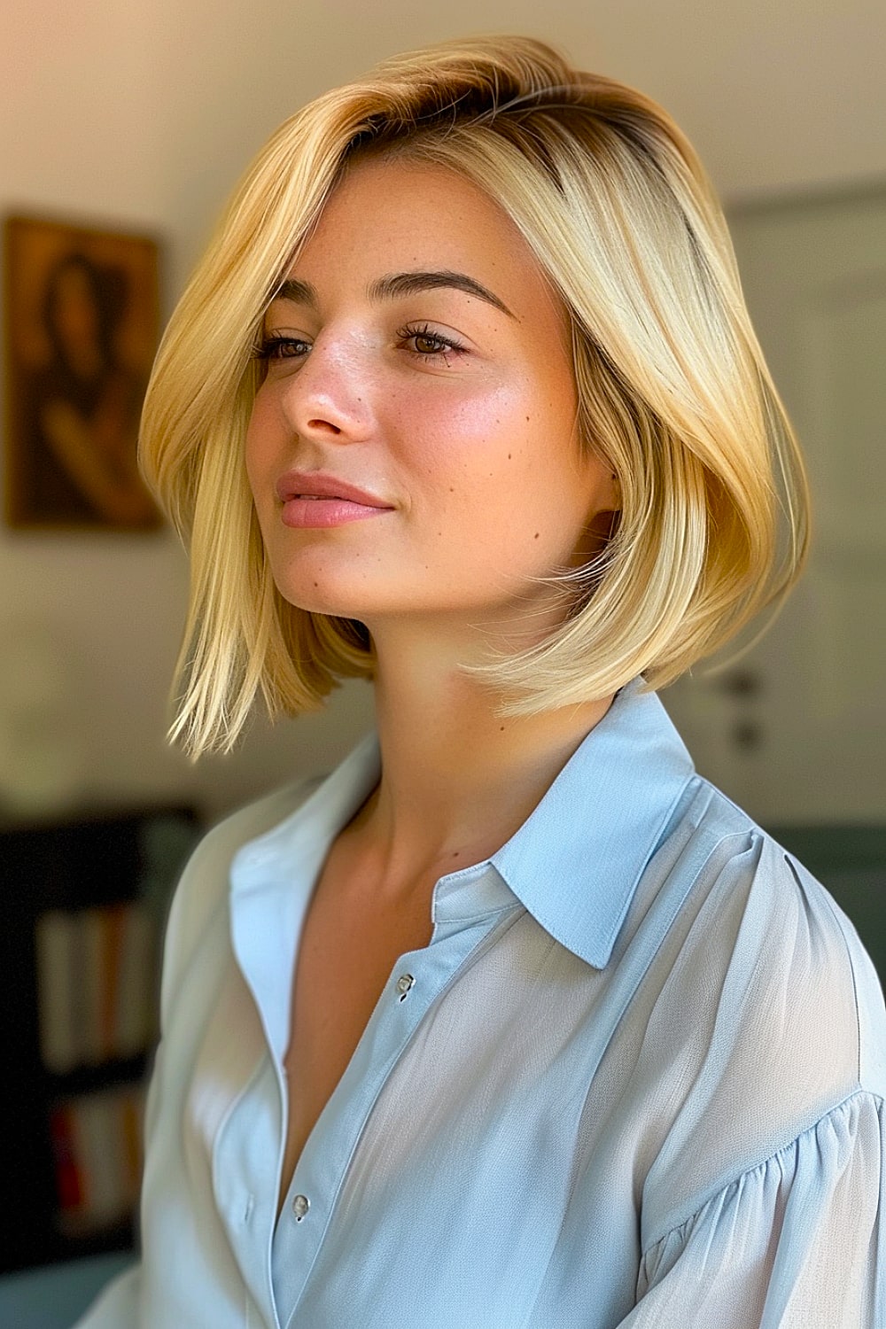 Short layered bob for thick hair