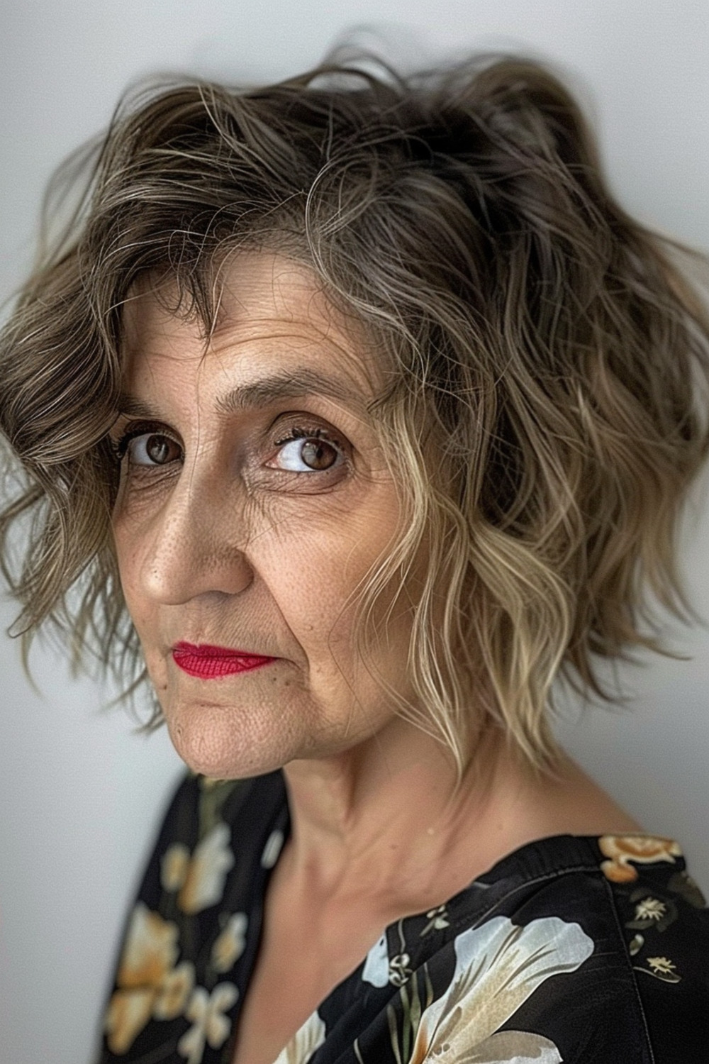 Short wavy cut for women over 60