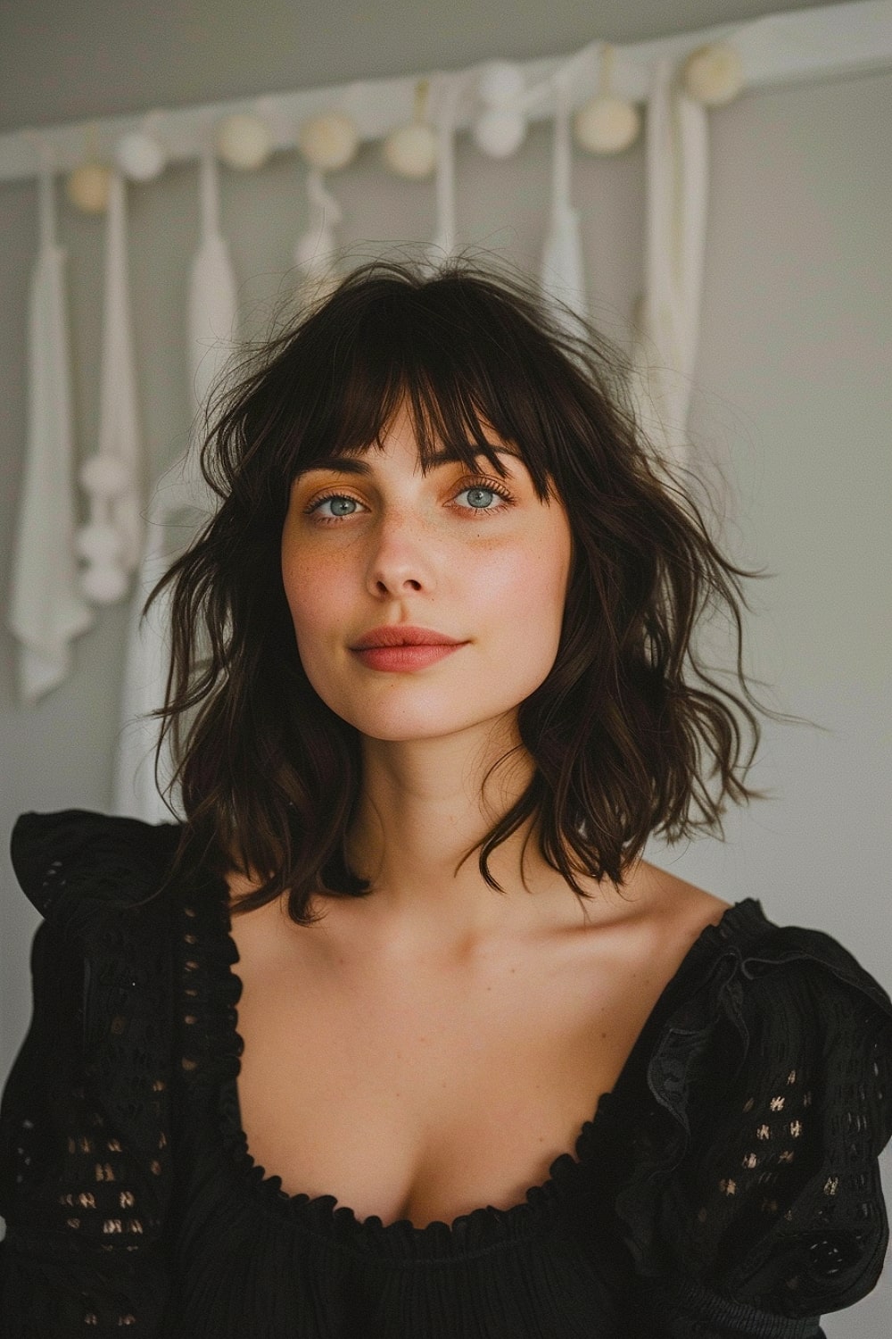 Shoulder length french bob