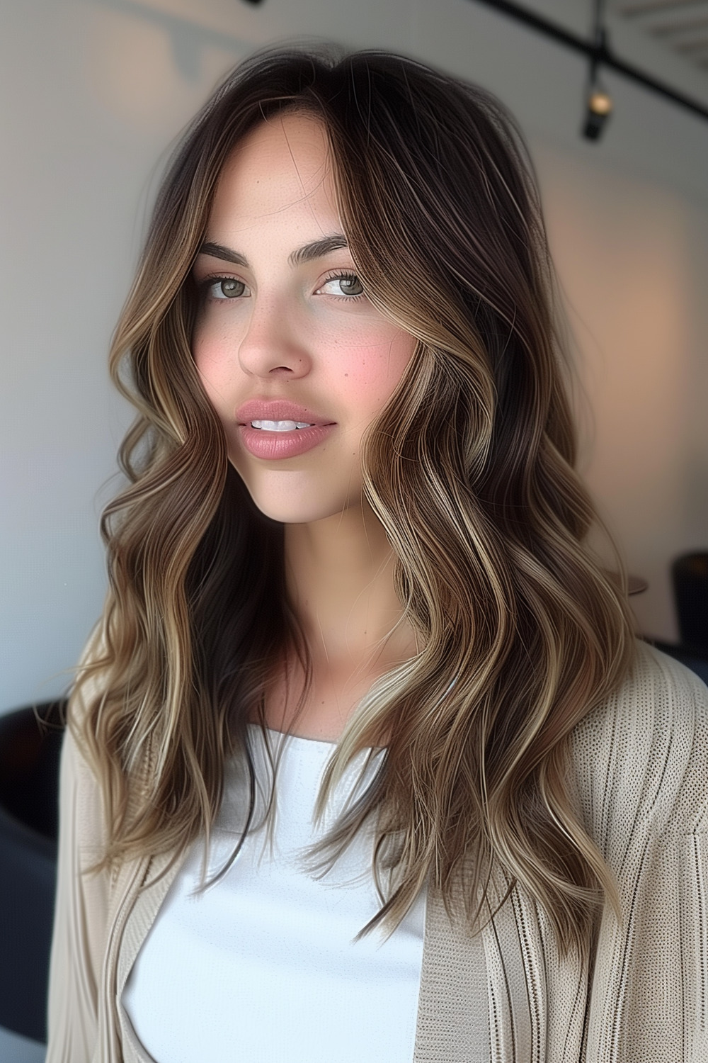 Soft waves with texturizing spray