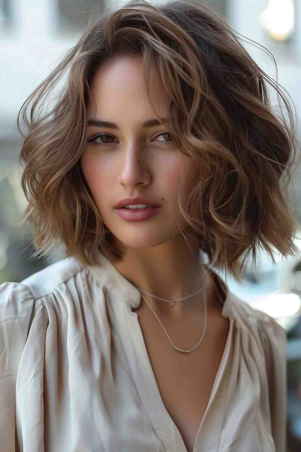 Softly Textured Bob for Sophisticated Elegance