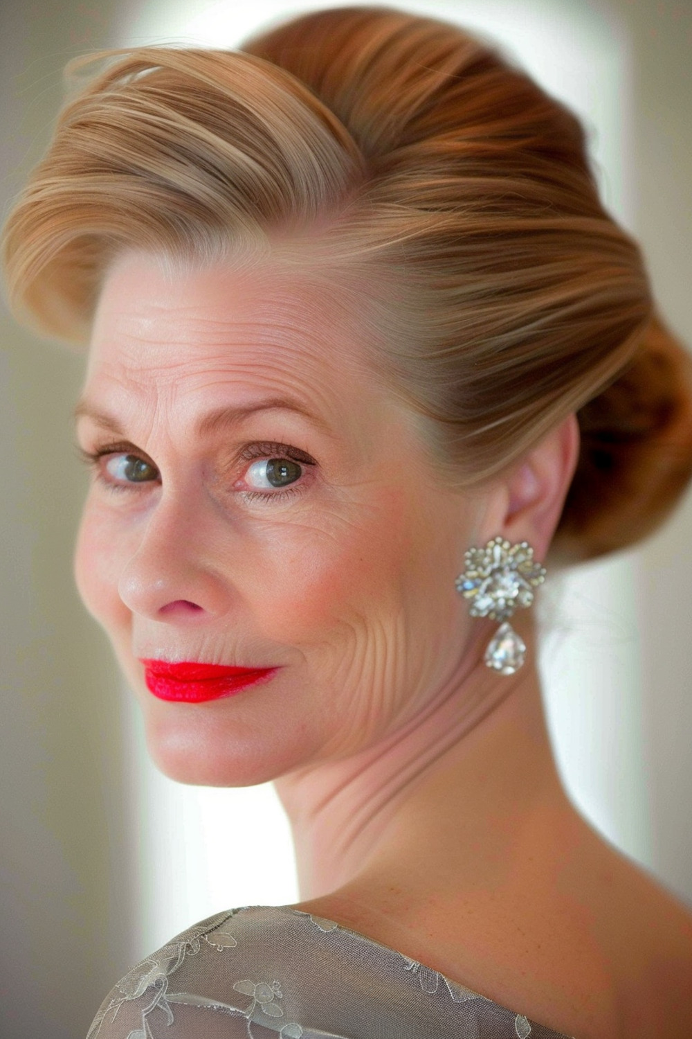 Sophisticated French twist for women over 50