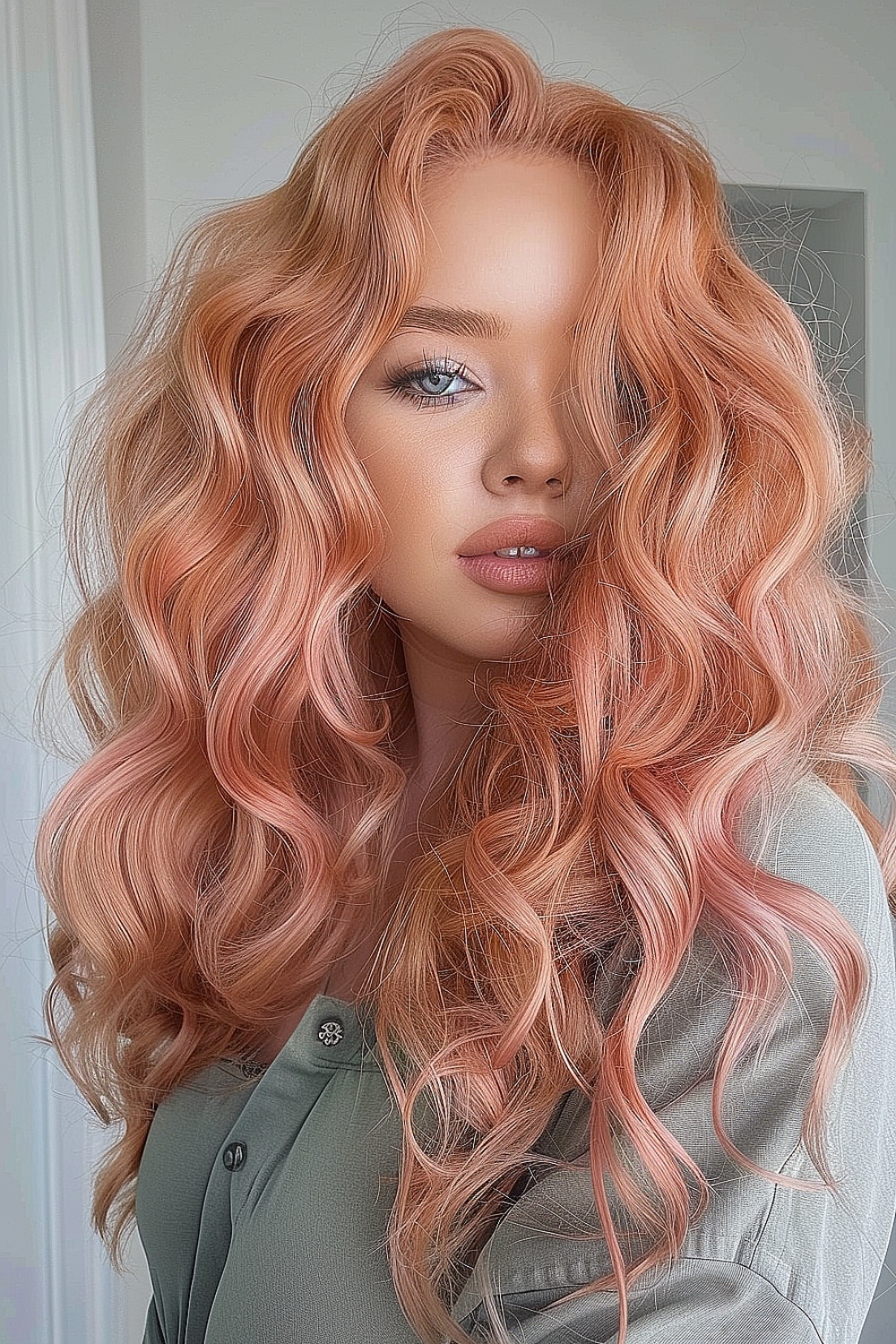 Woman with strawberry blonde hair and light curls