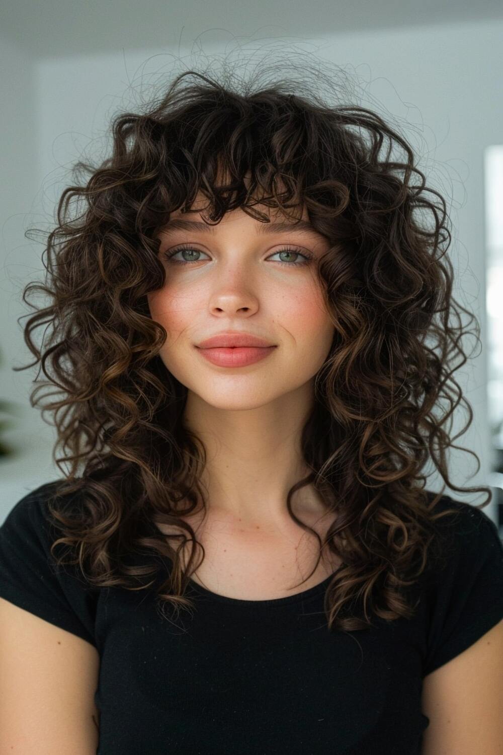 Butterfly haircut for curly hair