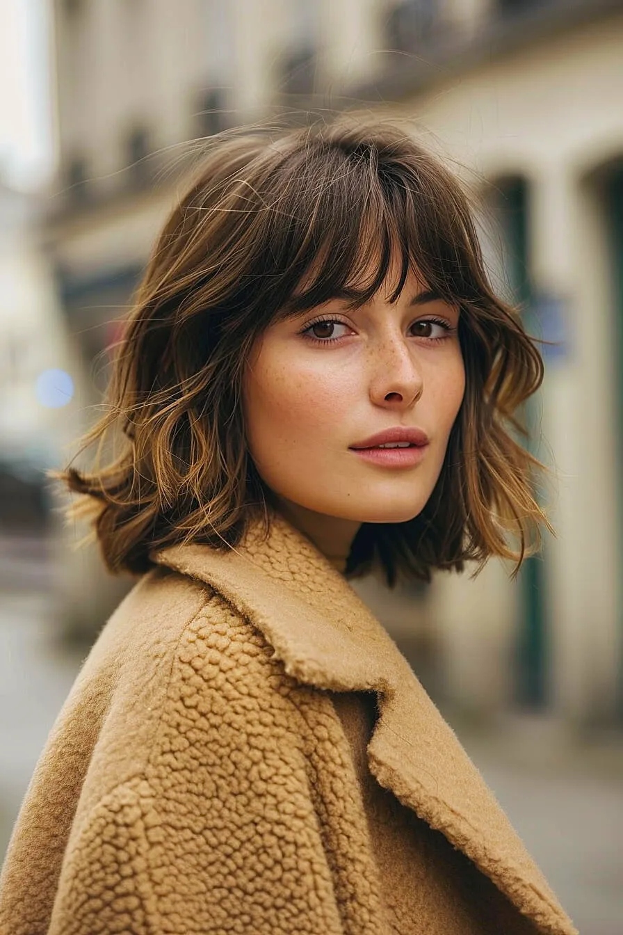 stylish long french bob hairstyle