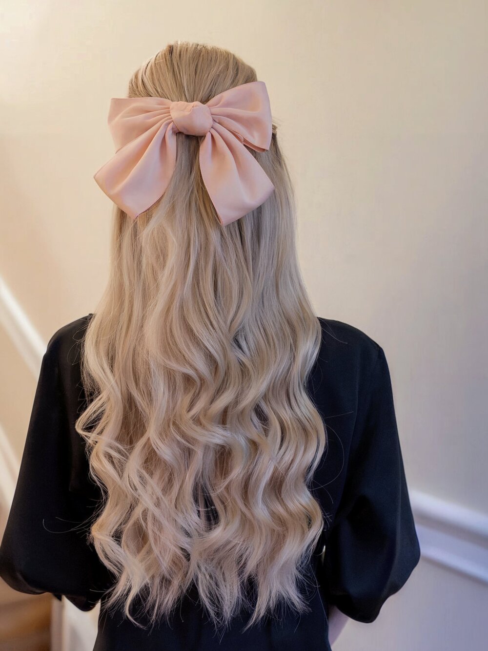 Cute hairstyle with ribbon