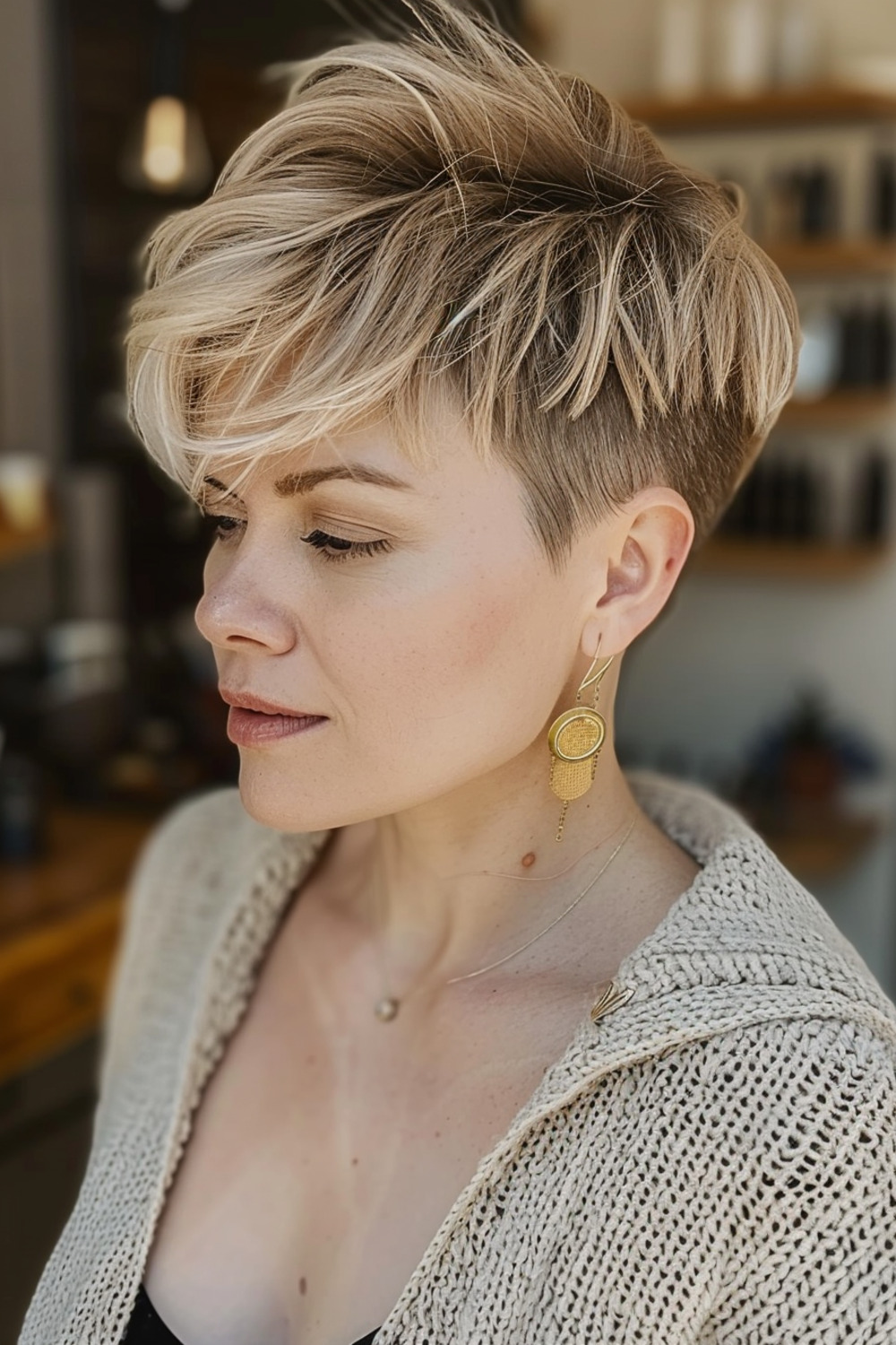 Tapered long pixie for thin hair