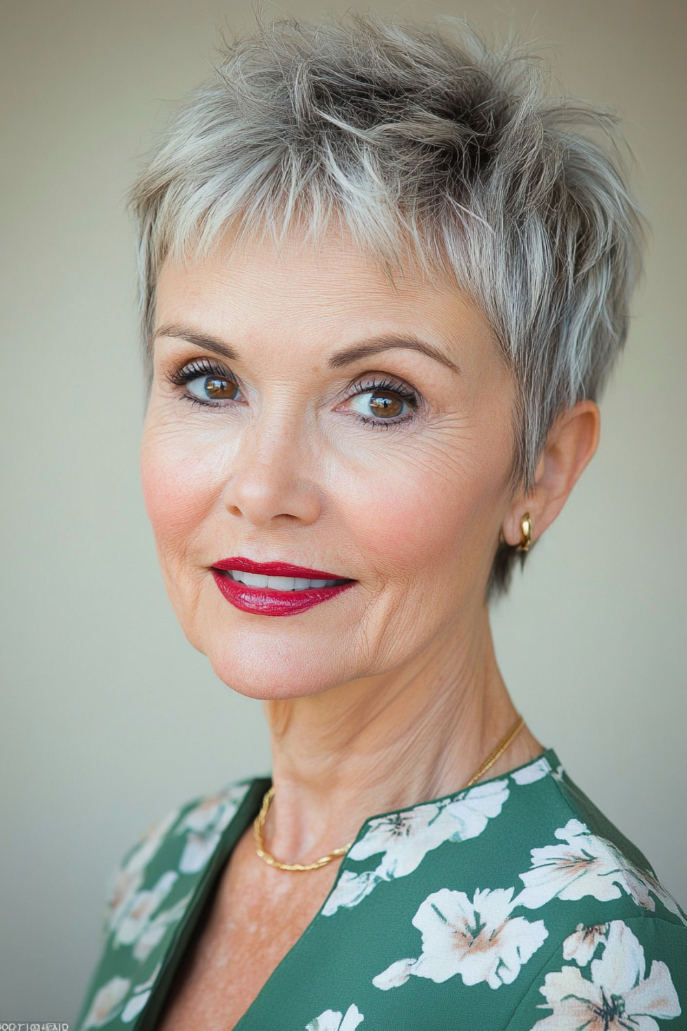 Textured pixie cut for women over 50