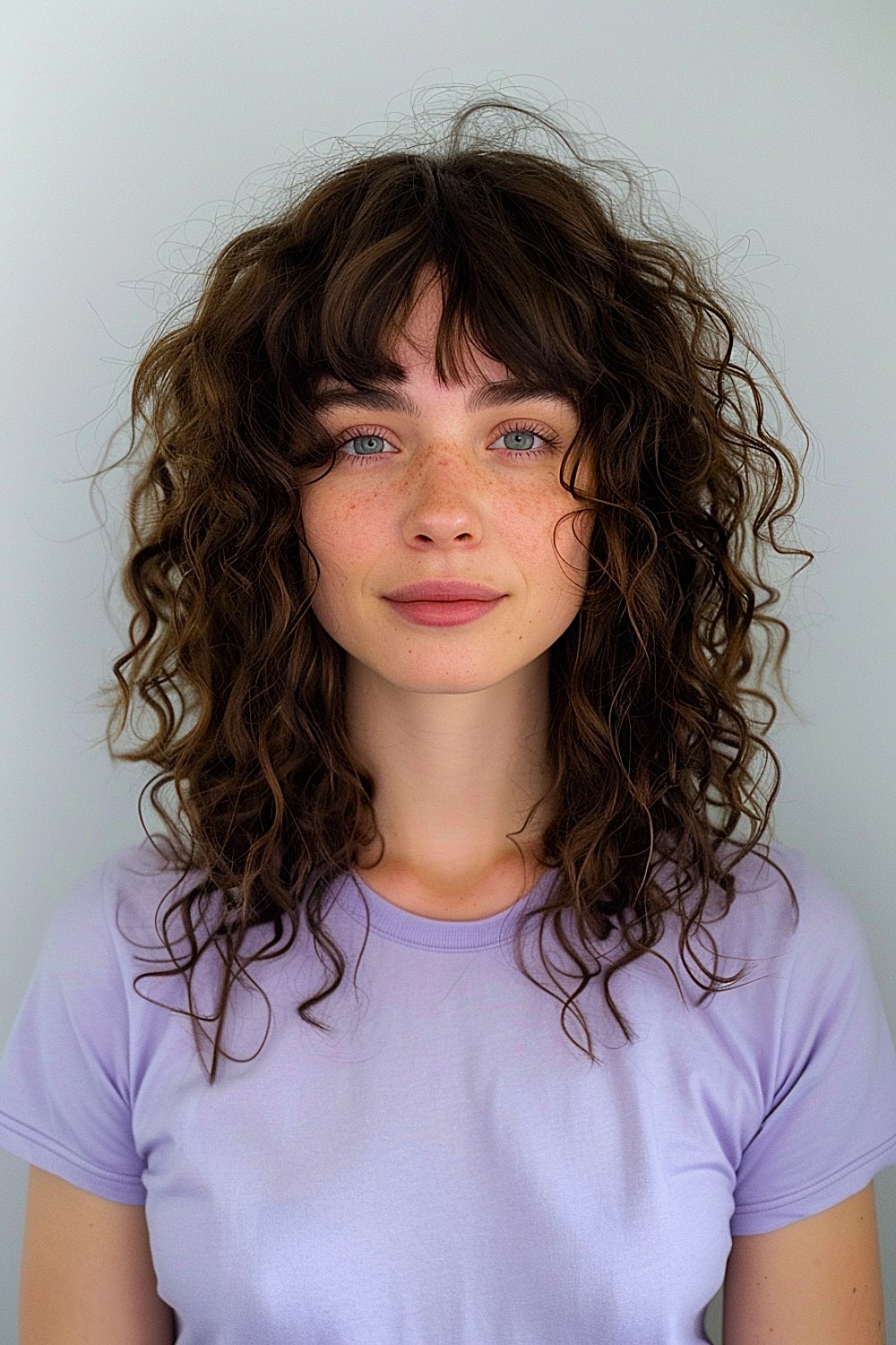 Thin curly medium hair