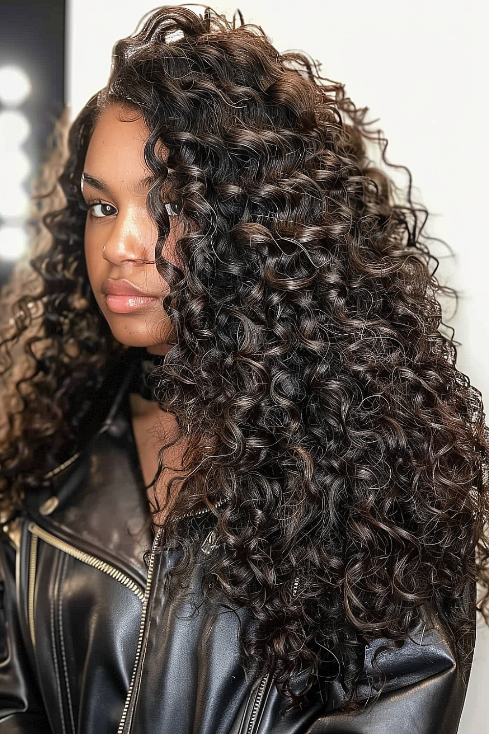 Tight spiral curls with added volume