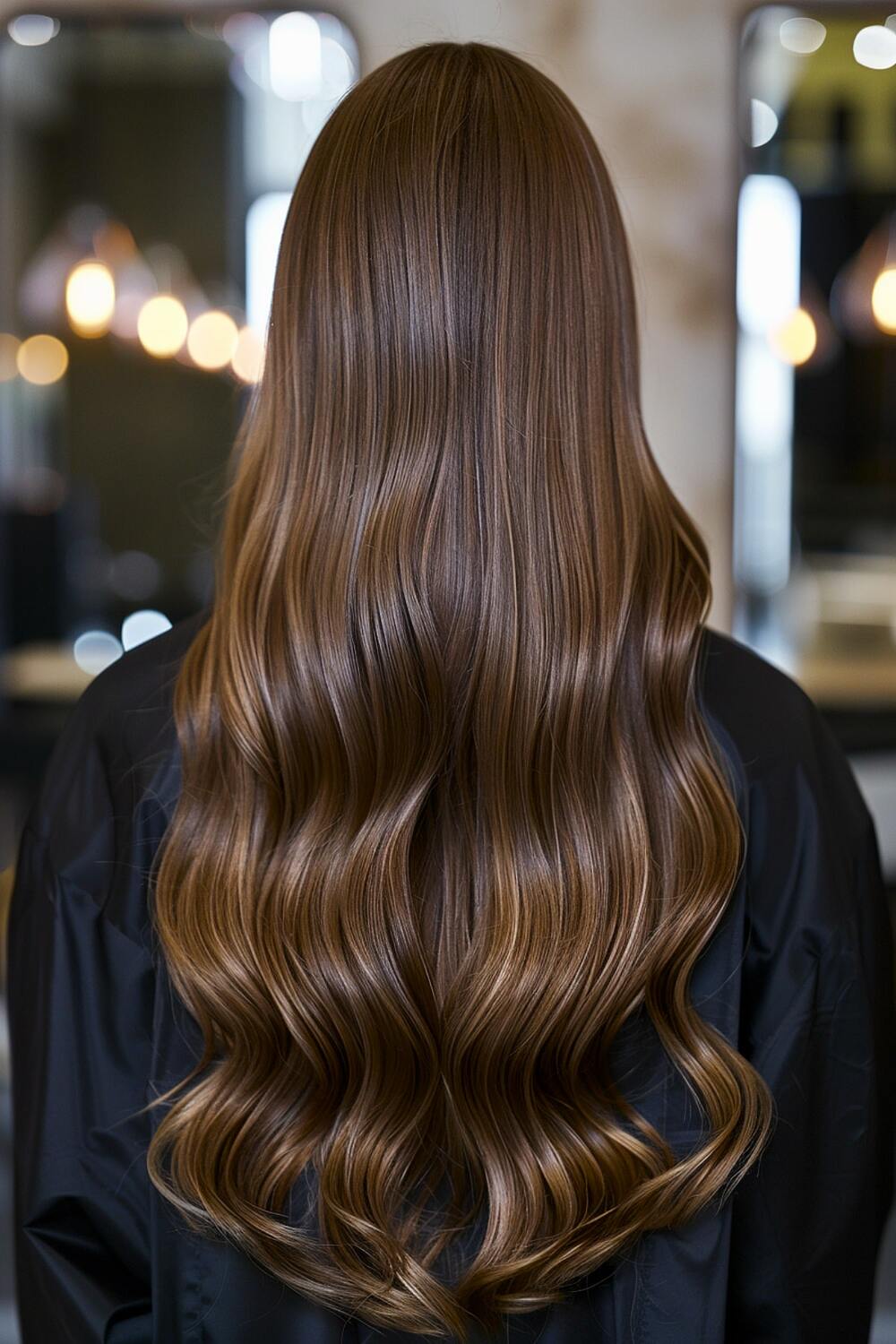 Long brown hair dye idea