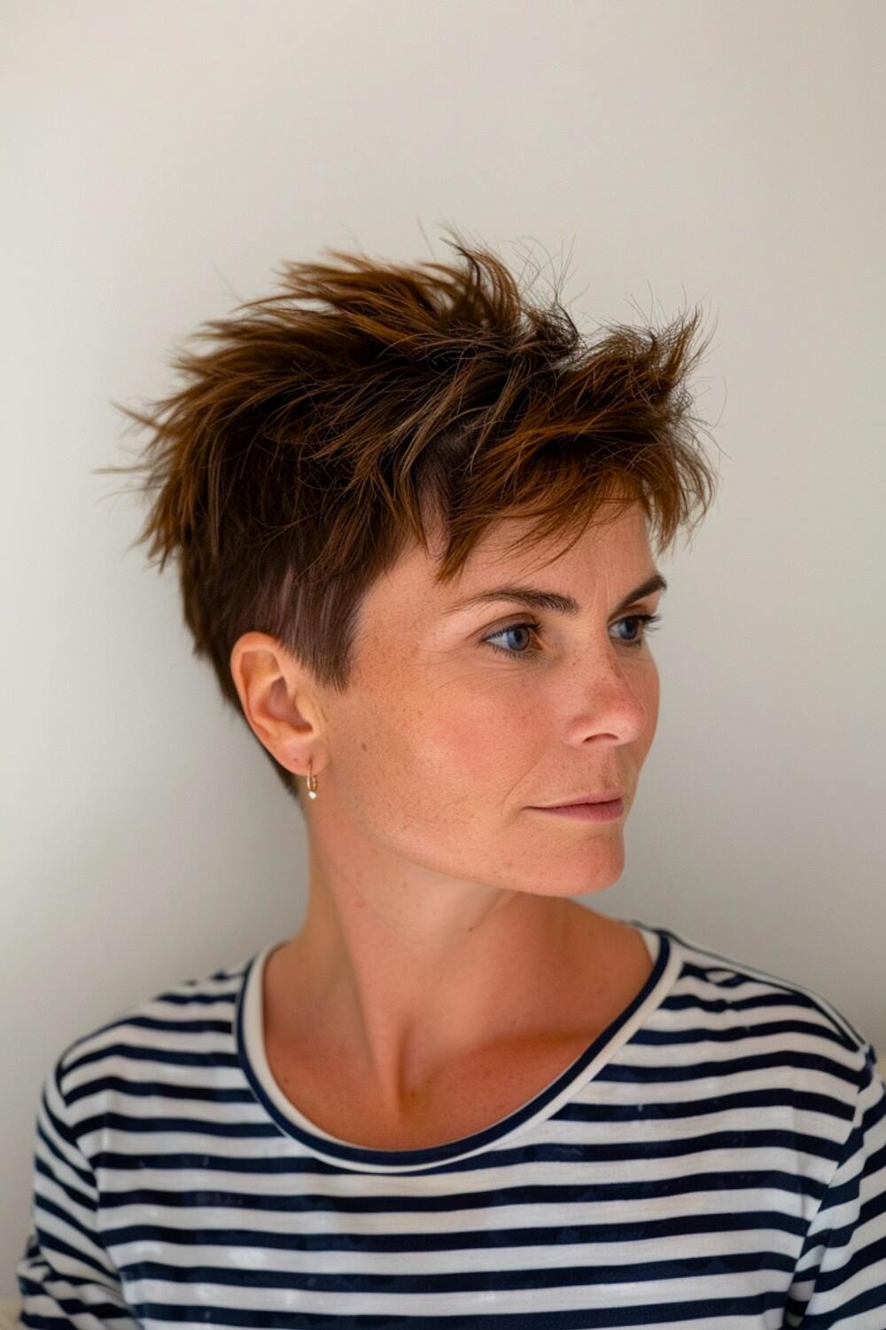 Messy spiky pixie haircut