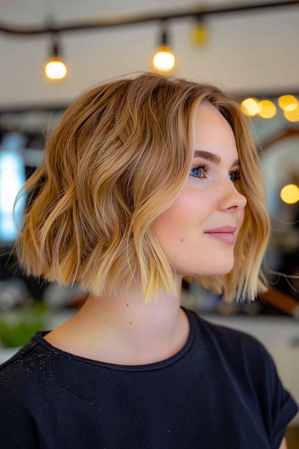 Short choppy bob for thick hair