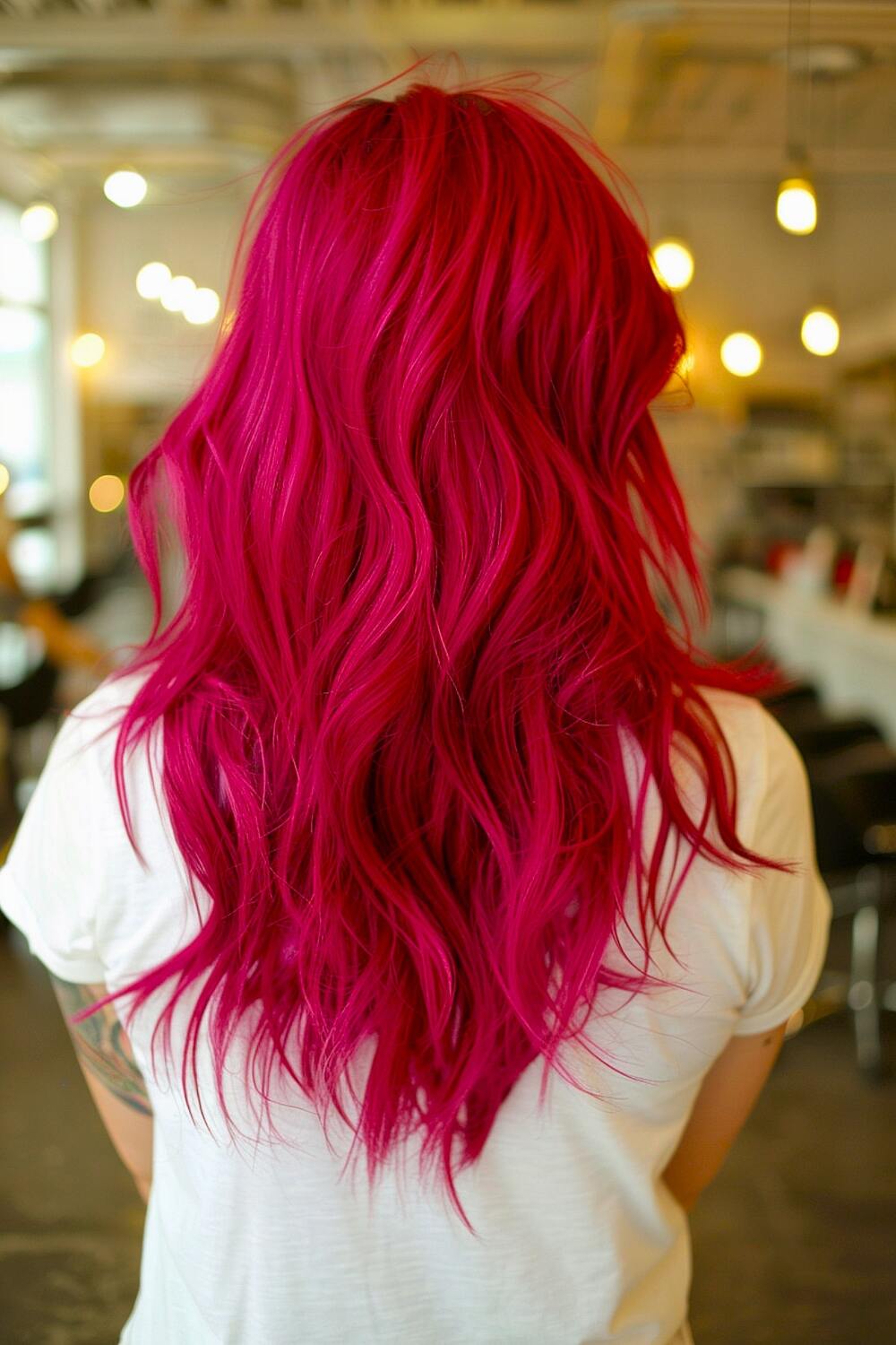 Hot pink hair dye idea