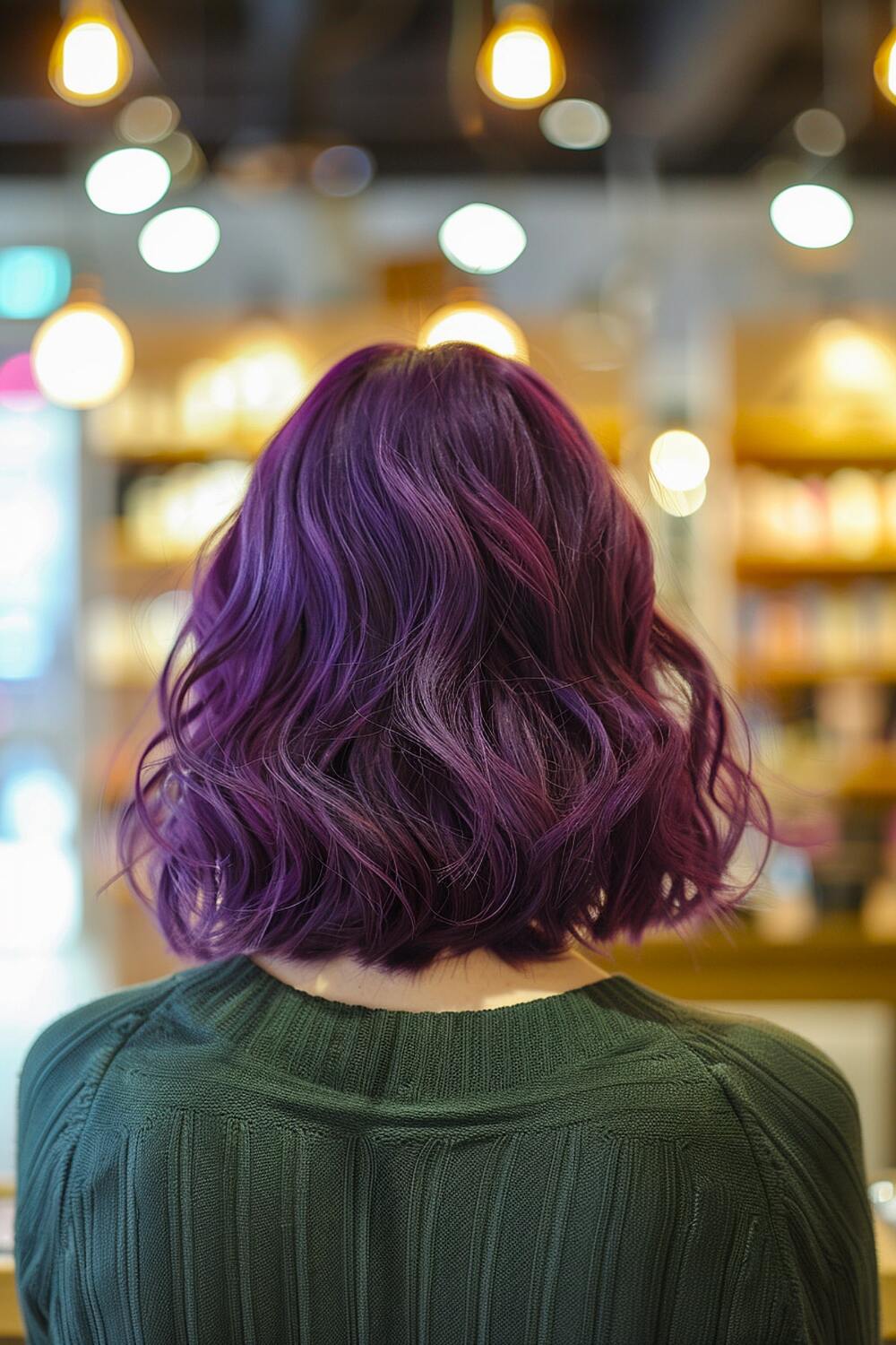 Purple dye idea for short hair
