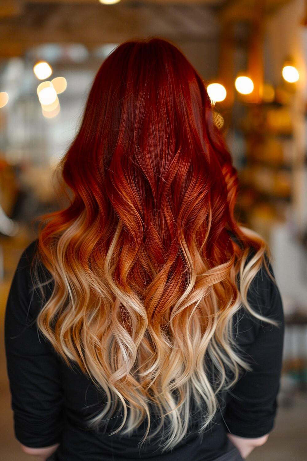 Red and blonde hair color