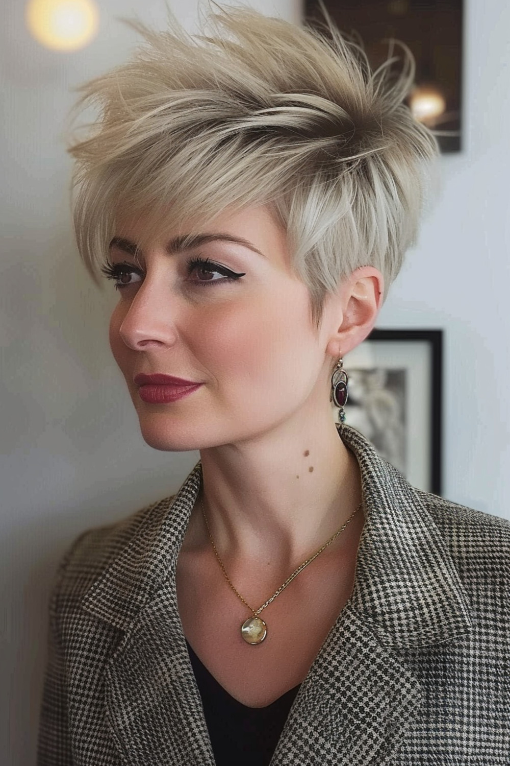 Volumized pixie for thin hair